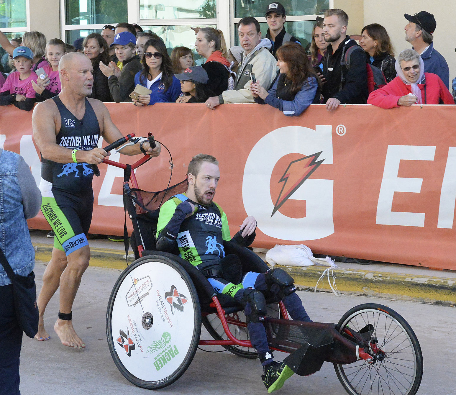 Patrick Utitus-Canez competes in IRONMAN-Wisconsin